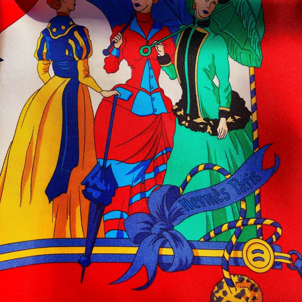 Hermès Ombrelles et Parapluies Silk Scarf & Box